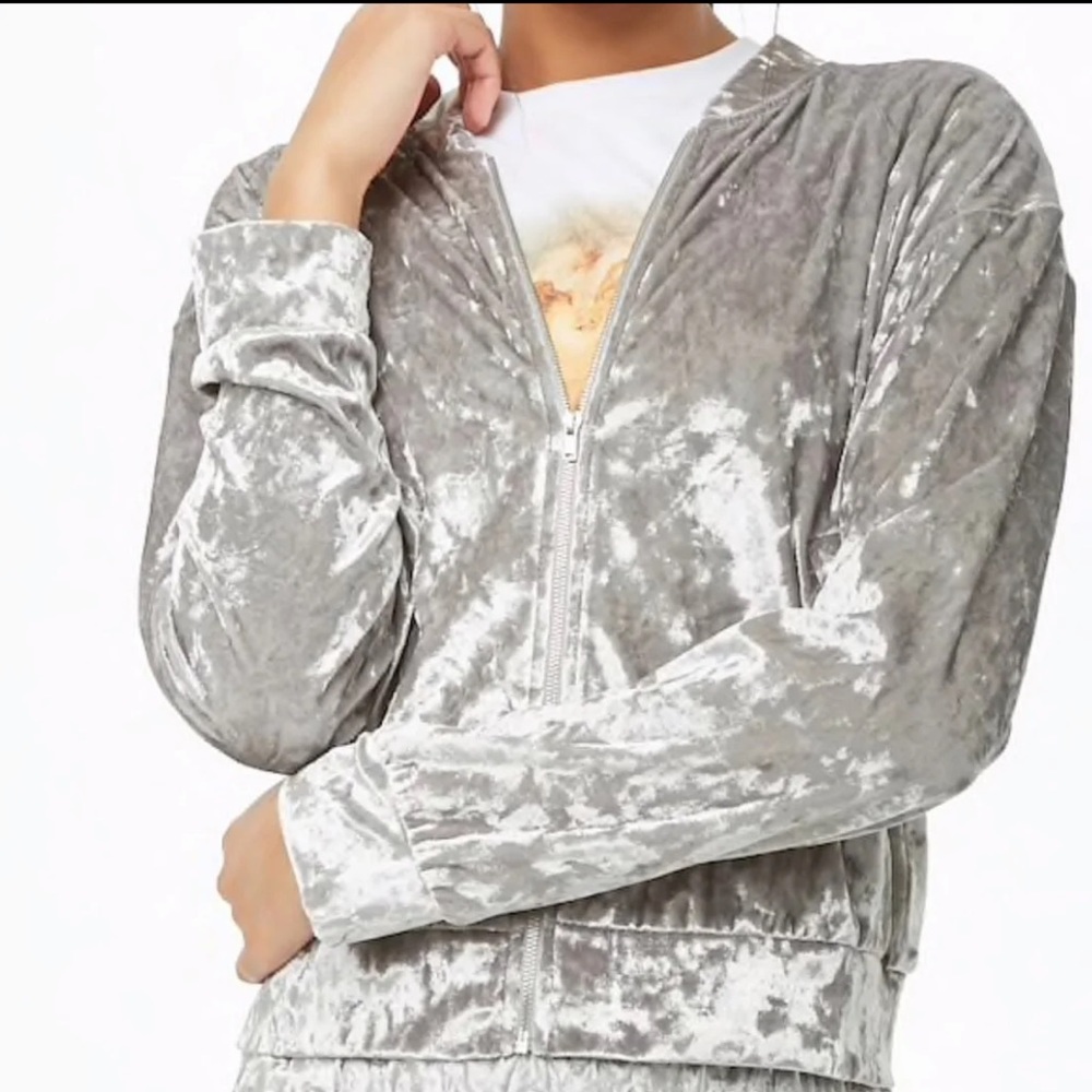 Crushed Velvet Bomber Jacket